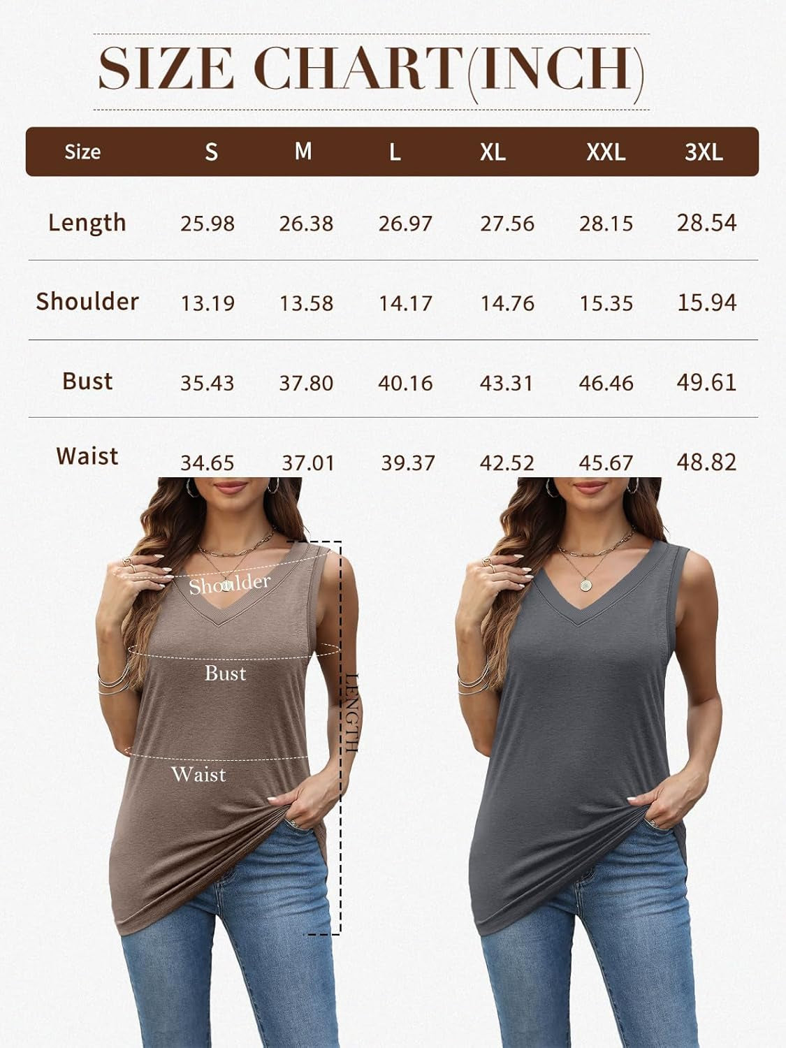 Tank Top Women 2024 Casual Soft Loose Spring Summer V Neck Sleeveless Tee Shirts Basic Trendy Outfits Clothes