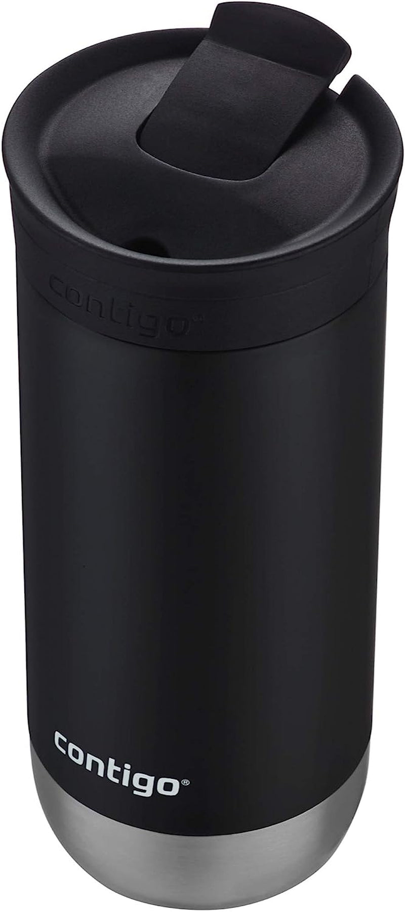 Huron Vacuum-Insulated Stainless Steel Travel Mug, 16Oz Licorice - Leak-Proof Lid for Hot/Cold Beverages, Fits Most Cup Holdersand Brewers