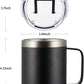 12Oz Insulated Coffee Mug Cup with Handle, Stainless Steel Travel Coffee Mug with Flip Lid, Double Wall Vacuum Coffee Tumbler,Lavender