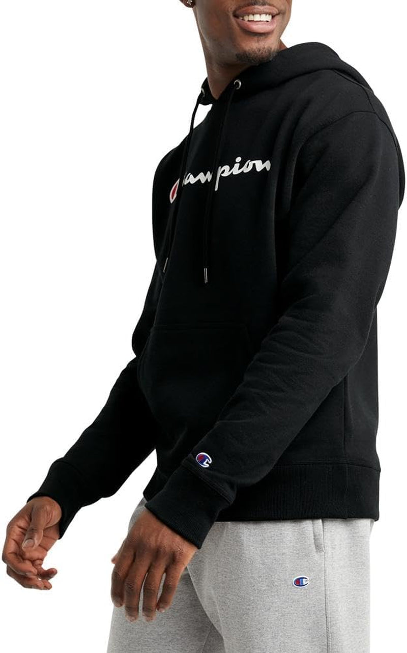 Men'S Hoodie, Powerblend, Fleece Men'S Hoodie, Comfortable Men'S Sweatshirt, Script Logo (Reg. or Big & Tall)