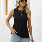 Womens Ruched Tank Tops Crewneck Sleeveless Tops Dressy Casual Spring Summer Tops for Women 2024