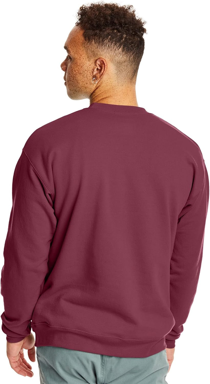 Men'S Ecosmart Fleece, Pullover Crewneck Sweatshirt, 1 or 2 Pack, Army Brown-1 Pack, X Large