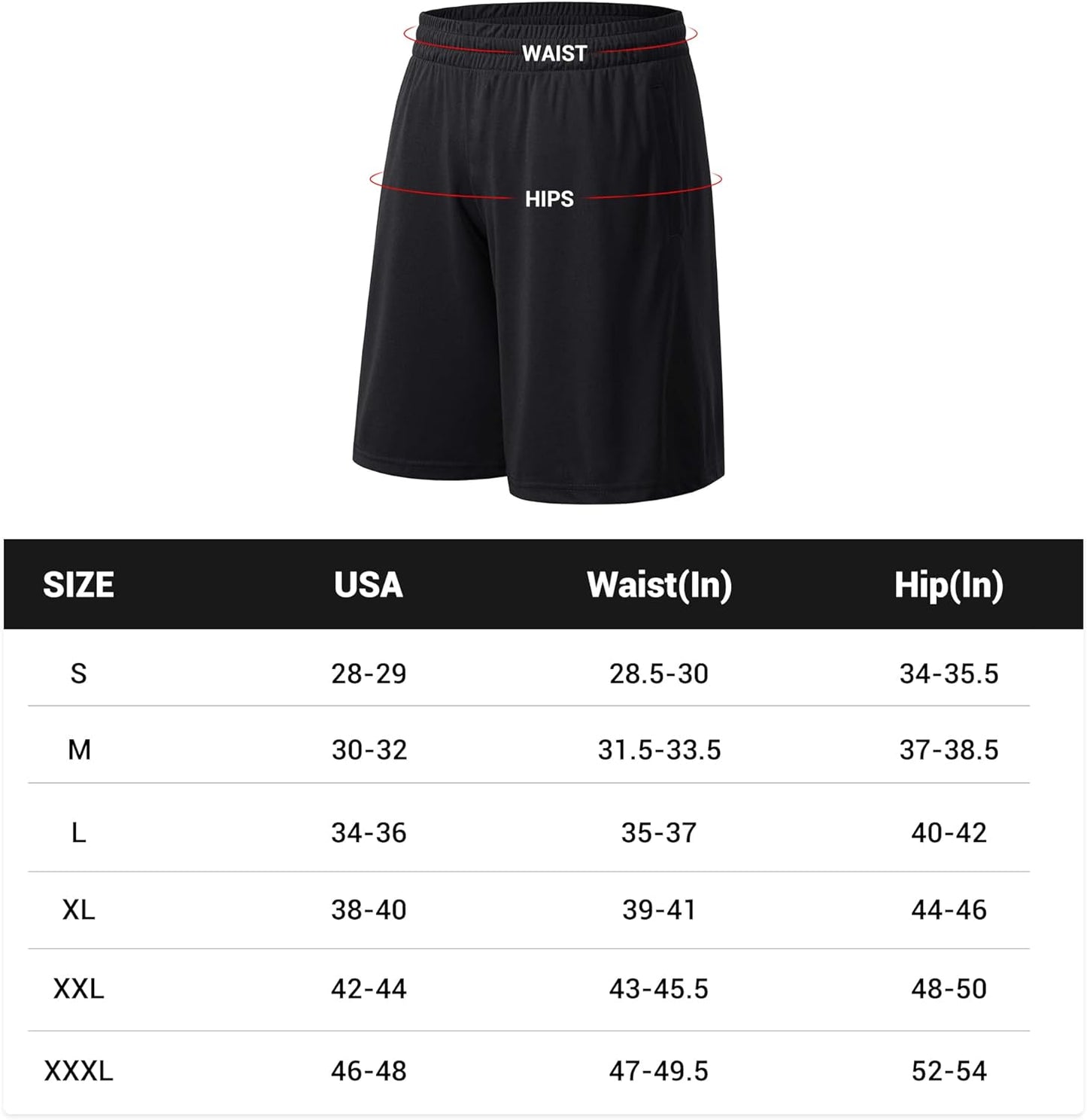 Men'S Athletic Shorts with Pockets and Elastic Waistband Quick Dry Activewear Workout Shorts for Men