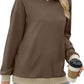 Sweatshirts for Women Crewneck Long Sleeve Loose Fit Tops Color Block Ribbed Trim Fashion 2024