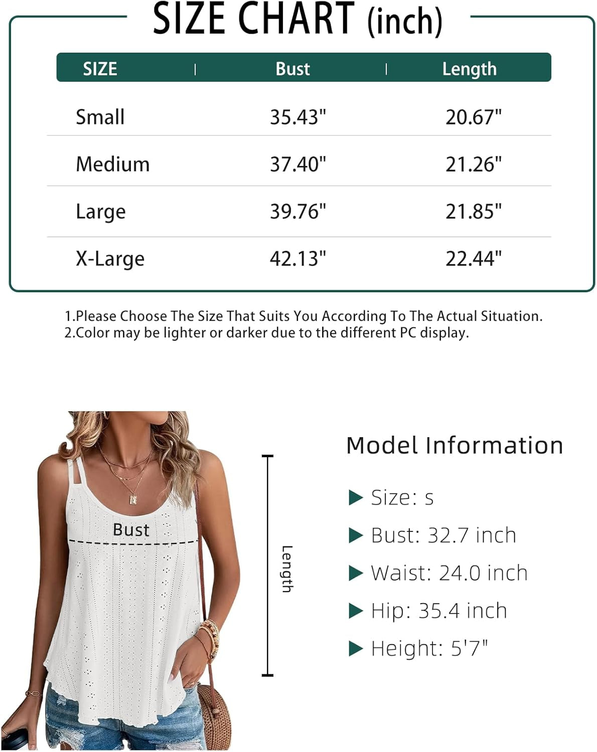 Women'S Tank Tops Eyelet Embroidery Sleeveless Spaghetti Strap Tops Scoop Neck Sexy Loose Fit Casual Summer