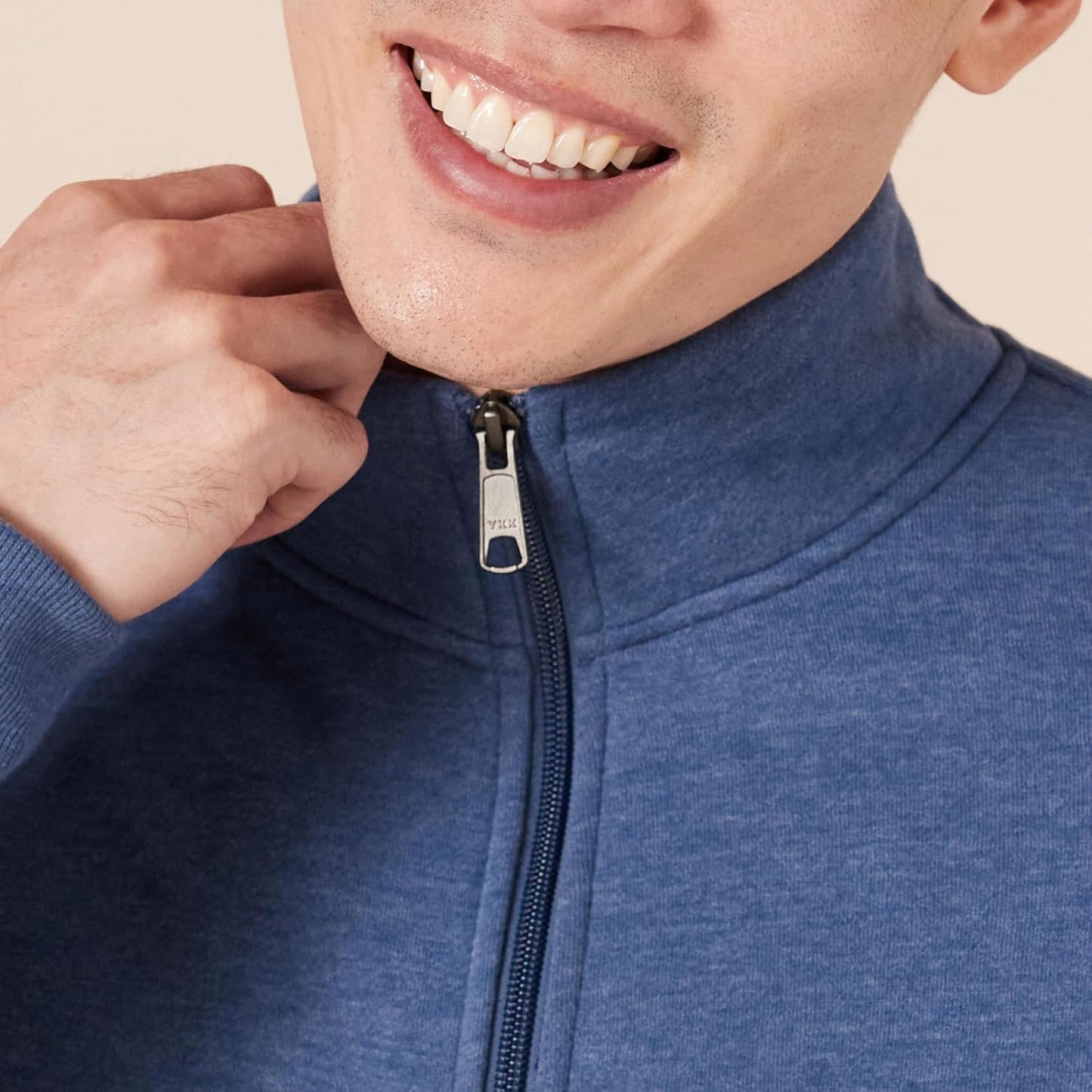 Men'S Full-Zip Fleece Mock Neck Sweatshirt