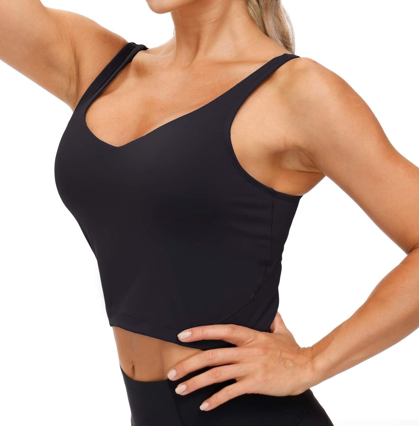 Womens' Sports Bra Longline Wirefree Padded with Medium Support