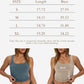 Womens Square Neck Tank Tops Workout Cropped Ribbed Summer Camisole Sleeveless Tops