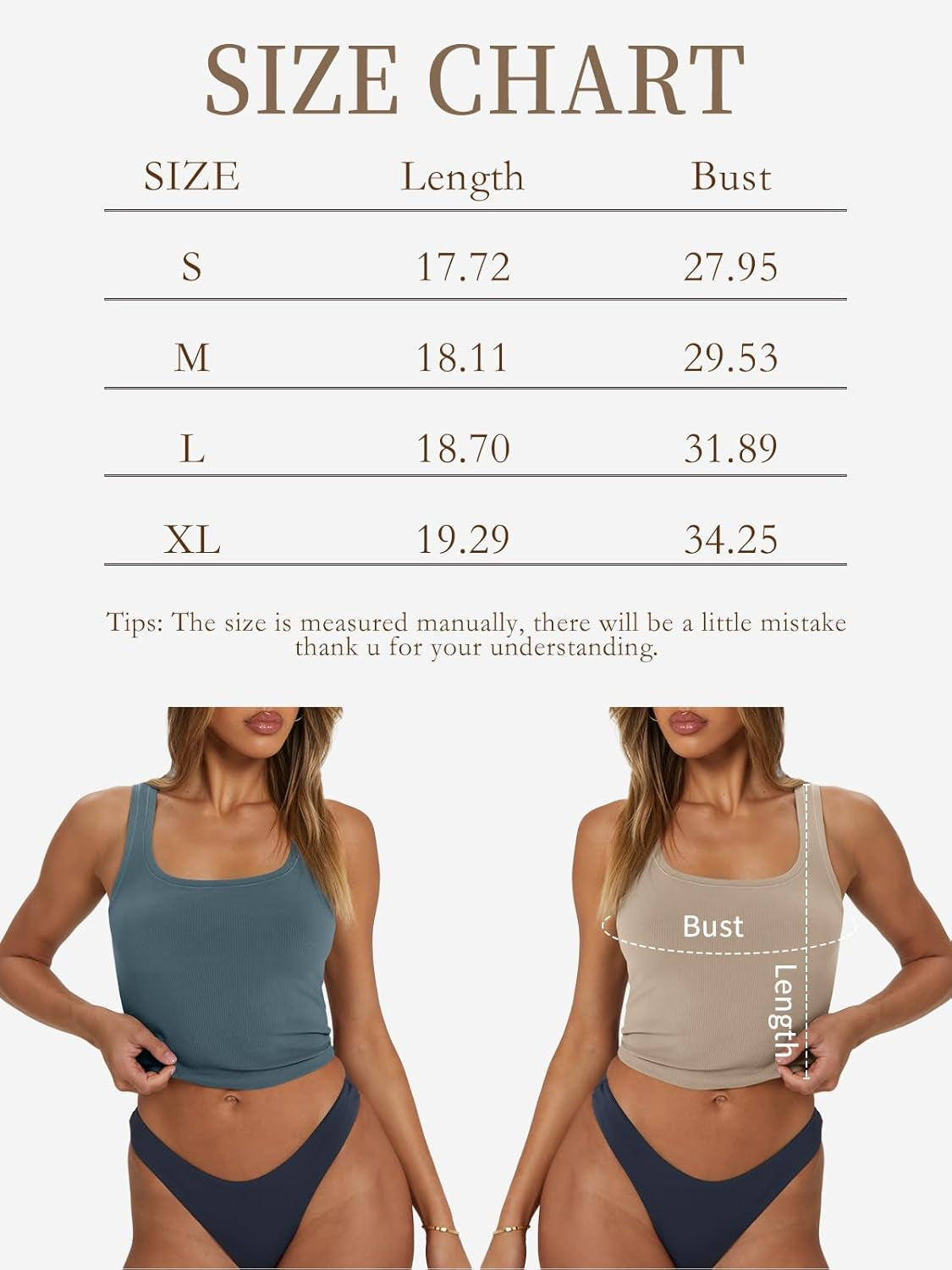 Womens Square Neck Tank Tops Workout Cropped Ribbed Summer Camisole Sleeveless Tops