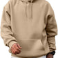 Mens 2024 Casual Cotton Hooded Collar Drawstring Hoodies Pullover Sweatshirts Casual Long Sleeve Shirts