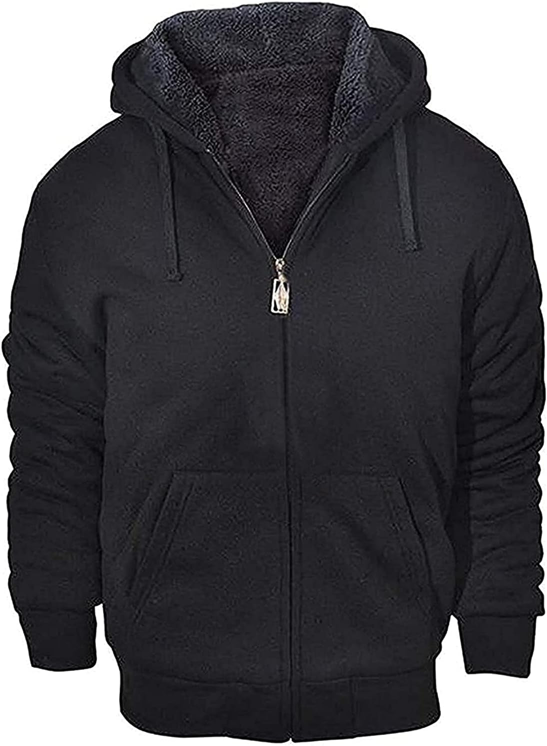 Hoodies for Men Heavyweight Fleece Sweatshirt - Full Zip up Thick Sherpa Lined