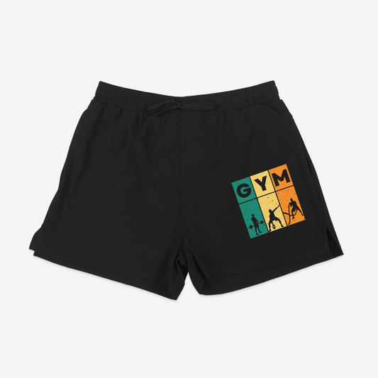 Comfortable Men’s Gym Shorts with Unique Graphic Design - Perfect for Workouts