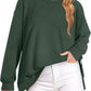 Women'S Oversized Lightweight Sweatshirt with Side Slit Zipper Soft Crew Neck Pullover Long Sleeve Tops 2024 Fashion