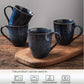 Coffee Mug Set, 12 Ounce, Set of 6, Ceramic Mug for Men, Women, Unique Glazed Mugs with Handle for Coffee, Tea, Milk, Cocoa, Cereal(Blue)