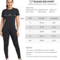 4 Pack Women'S Compression Shirt Running Athletic T-Shirts Workout Tops Baselayer Short Sleeve Yoga Gym Sports Gear