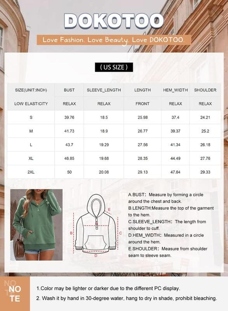 Womens 2024 Hoodies Button Collar Drawstring Hooded Pullover Sweatshirt Casual Long Sleeve Tops Shirts