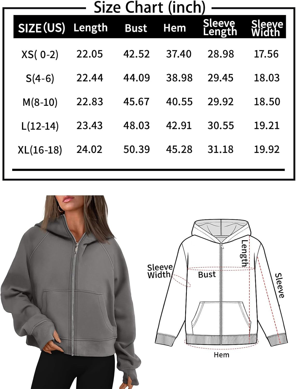 Womens Zip up Hoodies Fleece Jackets Oversized Sweatshirts Fall Fashion Outfits 2024 Sweaters Winter Clothes