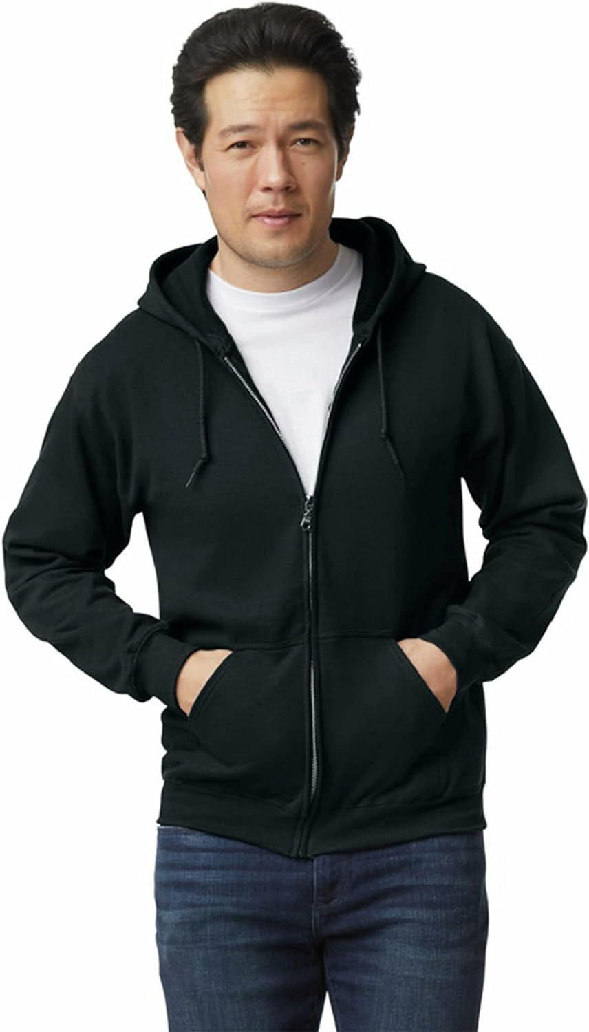 Unisex Adult Fleece Zip Hoodie Sweatshirt, Style G18600, Multipack