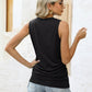 Womens Ruched Tank Tops Crewneck Sleeveless Tops Dressy Casual Spring Summer Tops for Women 2024