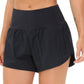 Womens High Waisted Running Shorts Quick Dry Athletic Workout Shorts with Mesh Liner Zipper Pockets