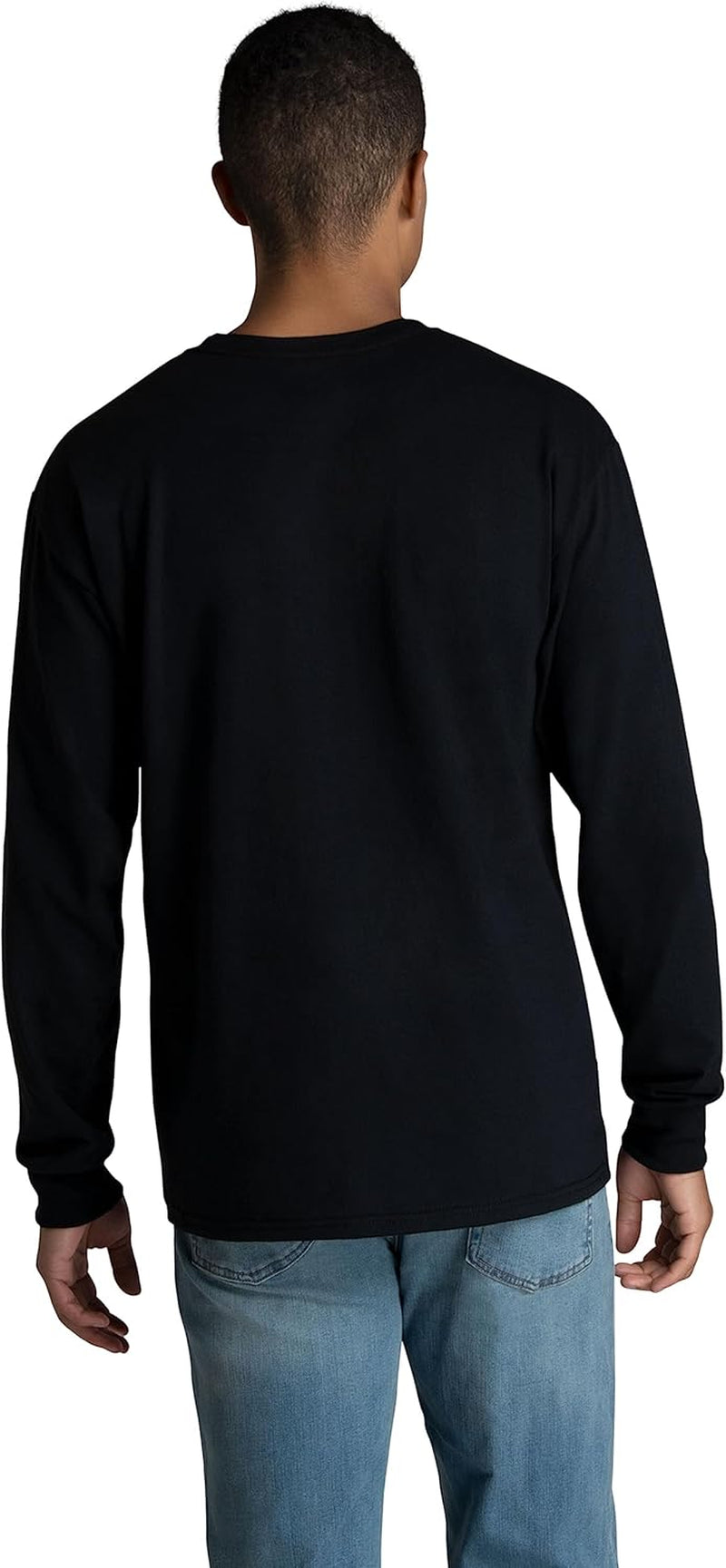 Men'S Eversoft Cotton Long Sleeve T Shirts, Breathable & Moisture Wicking with Odor Control