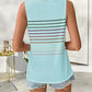 Women'S Casual Striped Tank Tops Sleeveless Crew Neck T Shirts Comfy Loose Basic Tees 2024 Trendy Blouse