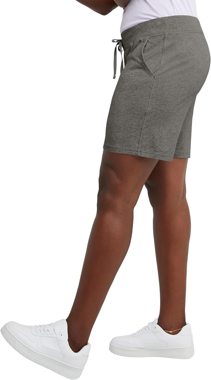 Women'S Jersey Pocket Shorts, Drawstring Cotton Jersey Shorts, 7" Inseam