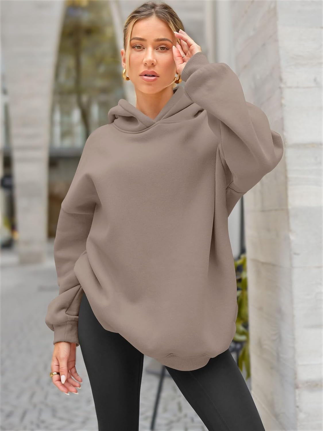 Womens Oversized Hoodies Sweatshirts Fleece Hooded Pullover Tops Sweaters Casual Comfy Fall Fashion Outfits Clothes 2024