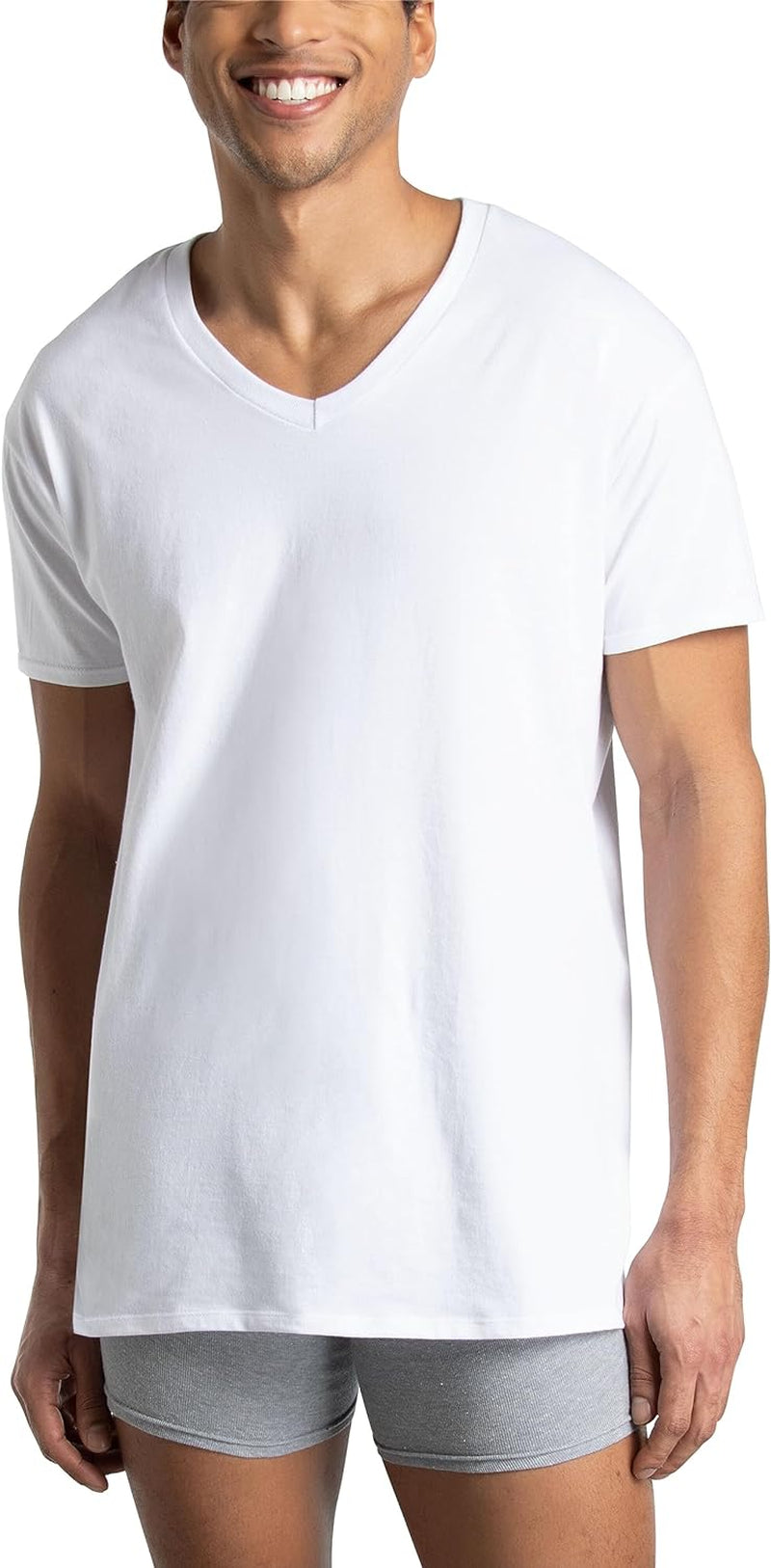 Men'S Eversoft Cotton Stay Tucked V-Neck T-Shirt