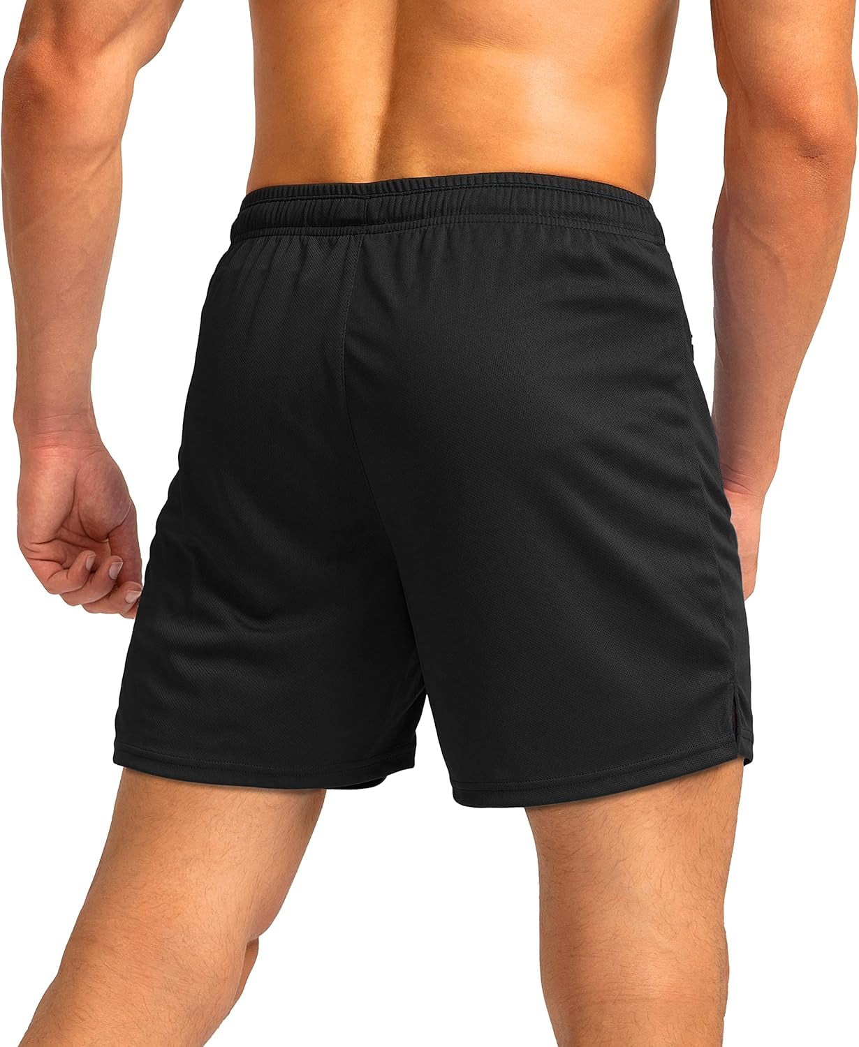 Men'S Running Shorts with Zipper Pockets Quick Dry Gym Athletic Workout 5" Shorts for Men