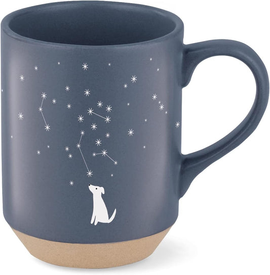 Studio Celestial Dog Stoneware Mug, 12 Fl Oz, Navy, 429017