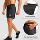 Men'S Running Shorts with Zipper Pockets Quick Dry Gym Athletic Workout 5" Shorts for Men