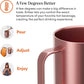 Temperature Control Smart Mug 2, 14 Oz, App-Controlled Heated Coffee Mug with 80 Min Battery Life and Improved Design, Rose Gold