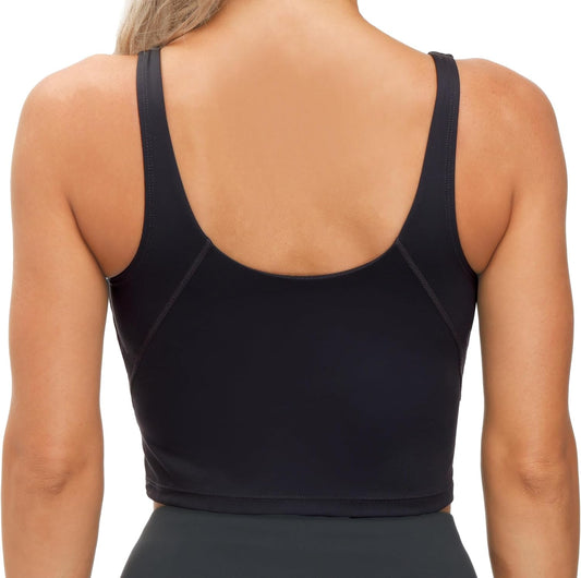 Womens' Sports Bra Longline Wirefree Padded with Medium Support