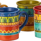 Valencia Mugs (Set of 4), 16 Oz, Multicolor