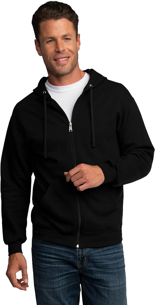 Men'S Eversoft Fleece Hoodies, Moisture Wicking & Breathable, Full Zip Hooded Sweatshirt