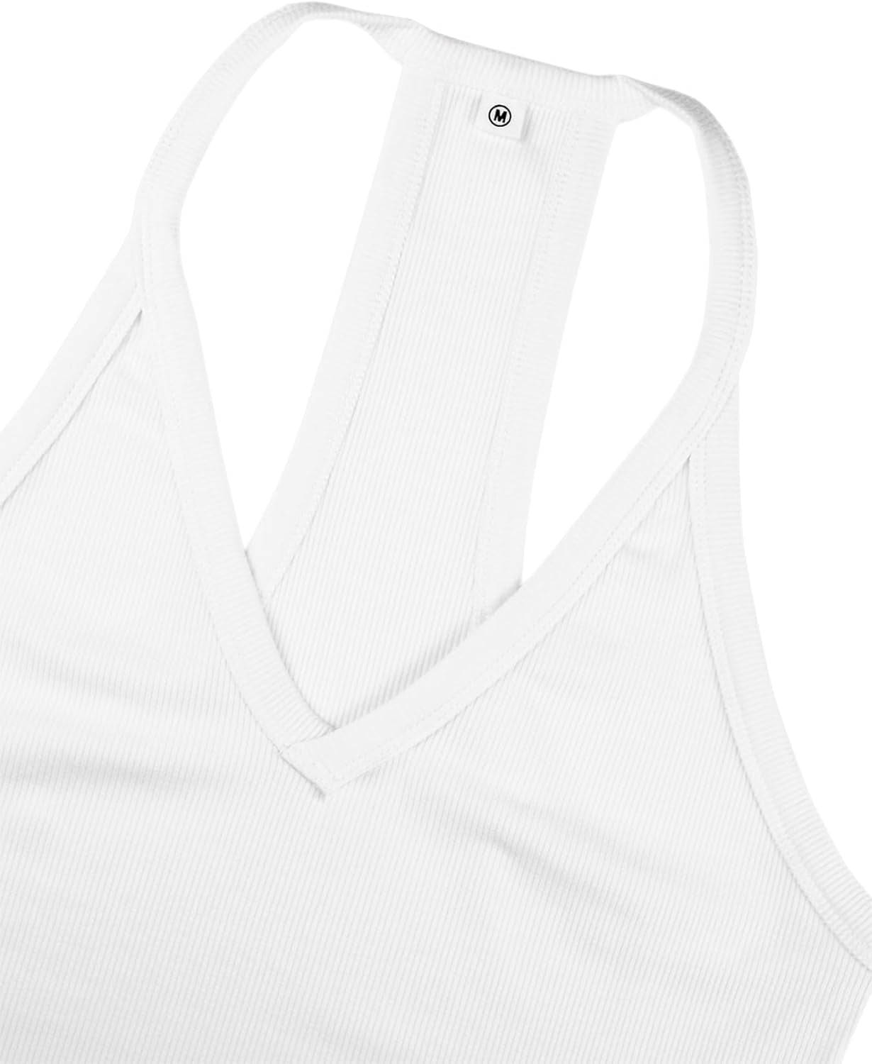 Workout Tops for Women Racerback Basic Tank Summer 2024 Camisole V Neck Slim Fit Ribbed Sleeveless