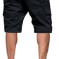 Mens Casual Twill Cargo Shorts Cotton Drawstring Classic Cargo Stretch Short with 6 Pockets