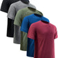 Workout Shirts for Men Short Sleeve Quick Dry Athletic Gym Active T Shirt Moisture Wicking